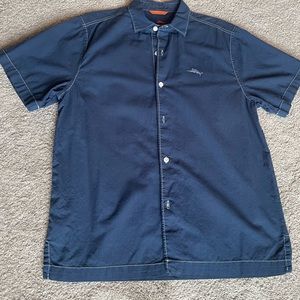 Men's Blue Casual Button Down Shirt